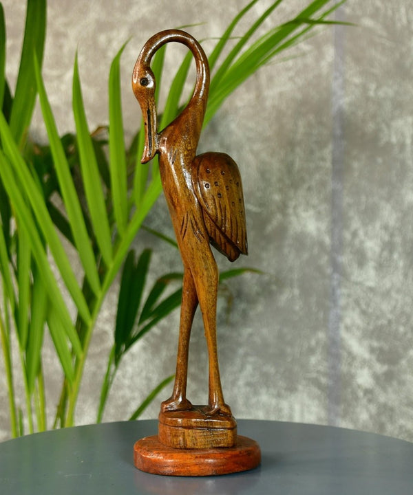 Sowpeace Hand-Carved Flamingo: Tropical Elegance on Your Tabletop — image 6