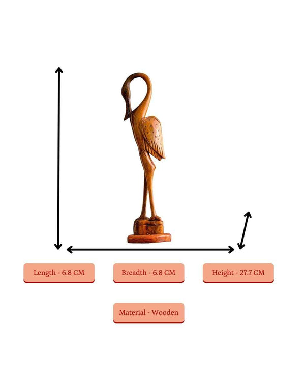 Sowpeace Hand-Carved Flamingo: Tropical Elegance on Your Tabletop — image 4