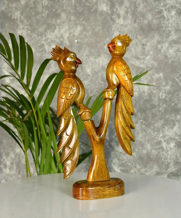 Sowpeace Hand Carved Wooden Parrot Set — image 5