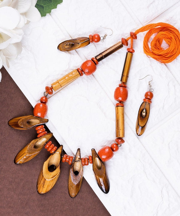 Sowpeace Handcrafted Bamboo Slice Necklace: Traditional Elegance Redefined — image 4
