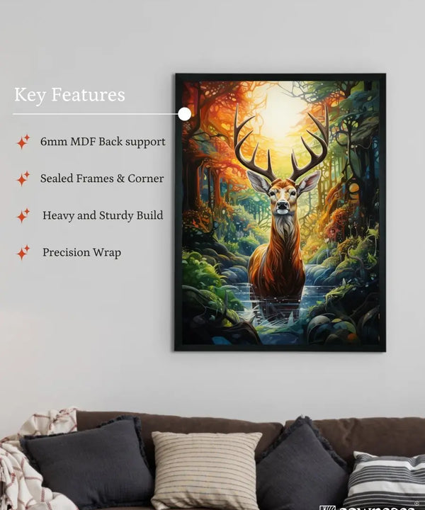 Sowpeace Harmony: Find Your Handcrafted Abstract 12 Singha – Premium Indian-Inspired Canvas Art for Elegant Home Decoration — image 6