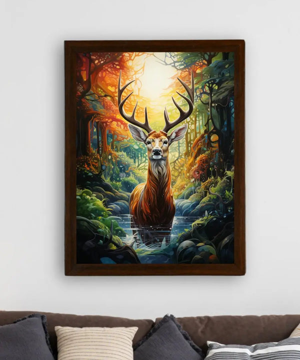 Sowpeace Harmony: Find Your Handcrafted Abstract 12 Singha – Premium Indian-Inspired Canvas Art for Elegant Home Decoration — image 3