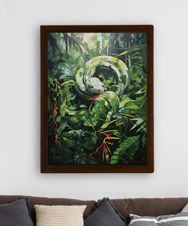Sowpeace Harmony: Find Your Handcrafted Abstract Snake – Premium Indian-Inspired Canvas Art for Contemporary Home Decoration — image 3