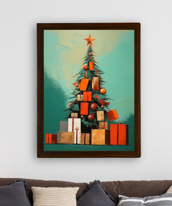 Sowpeace Joy: Handcrafted Tree of Hope Canvas Print – Premium Indian-Inspired Art for Elegant Holiday Decor — image 3