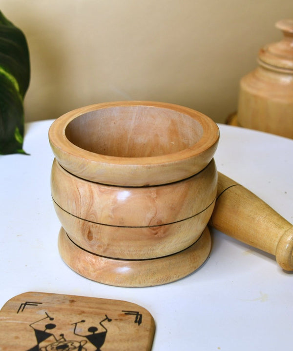 Sowpeace Large Wooden Stone Pestle: Artisan Home Accent — image 2