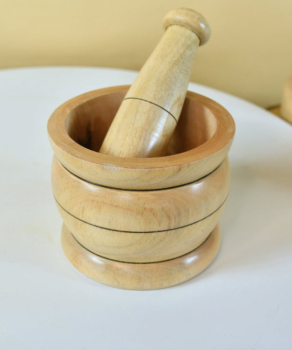 Sowpeace Large Wooden Stone Pestle: Artisan Home Accent — main view