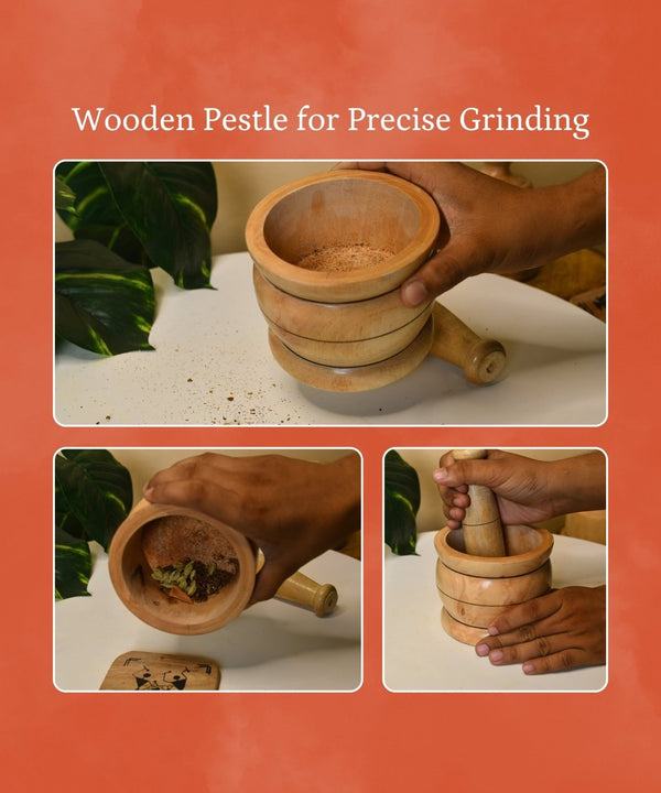 Sowpeace Large Wooden Stone Pestle: Artisan Home Accent — image 4