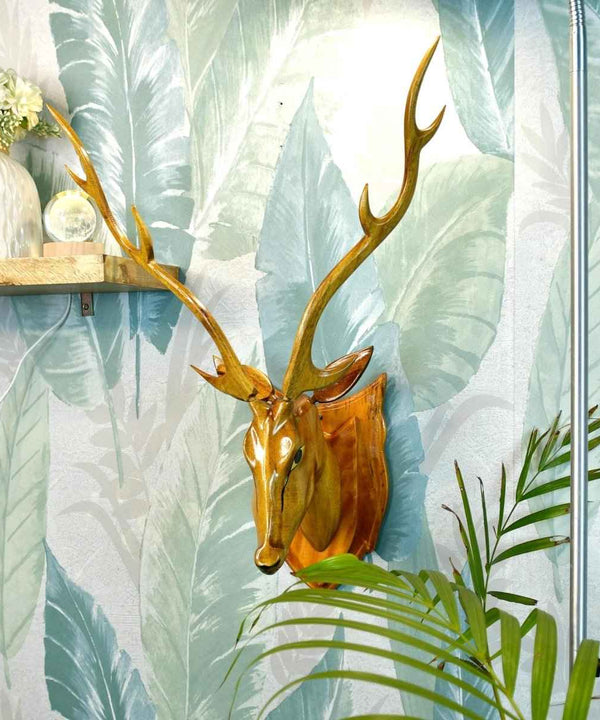 Sowpeace Majestic Deer Head: Hand-Carved Grandeur for Your Home — main view