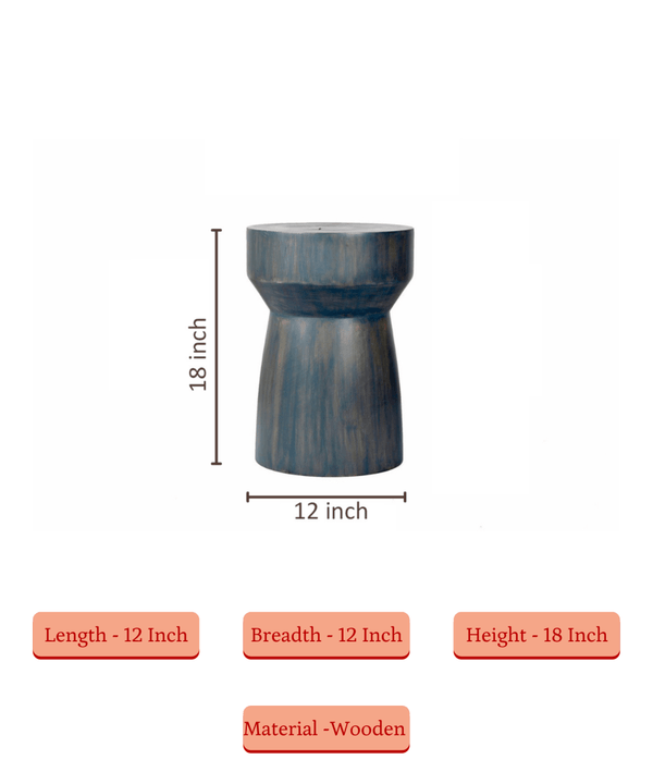 Sowpeace Modern Acacia Wood Stool Accent — image 5