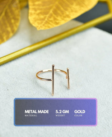 Sowpeace Rose Gold Double Line Ring Stainless Steel | Elegant One‑Size Adjustable Jewelry for Women & Men — alternate view