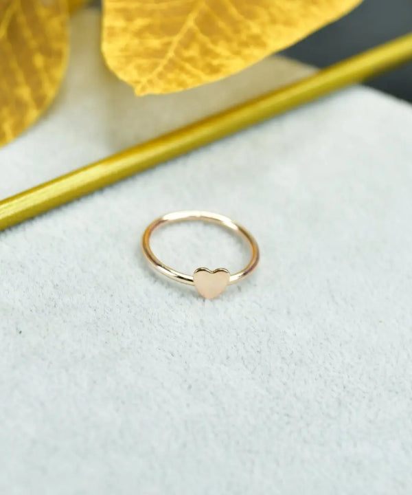 Sowpeace Rose Gold Heart Ring Stainless Steel | Elegant One‑Size Adjustable Jewelry for Women & Men — main view