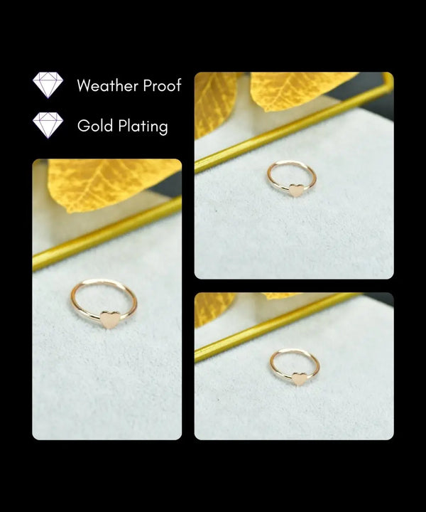 Sowpeace Rose Gold Heart Ring Stainless Steel | Elegant One‑Size Adjustable Jewelry for Women & Men — image 3