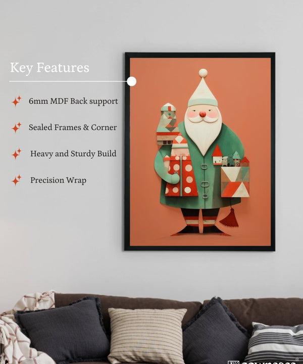 Sowpeace Santa: Premium Gifting Hope Canvas Prints – Handcrafted Indian-Inspired Art for Stylish Holiday Home Decor — image 7