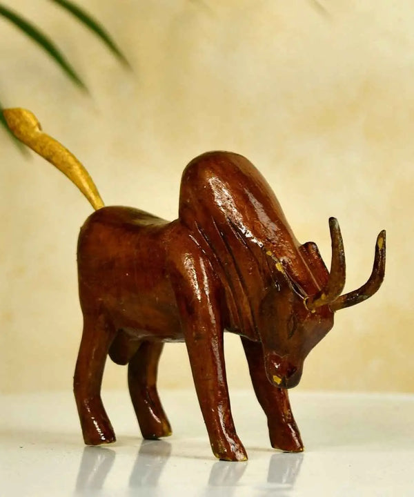 Sowpeace Small Wooden Ox: Artisan Home Decor — image 5