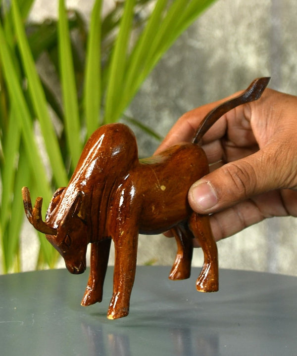 Sowpeace Small Wooden Ox: Artisan Home Decor — image 2