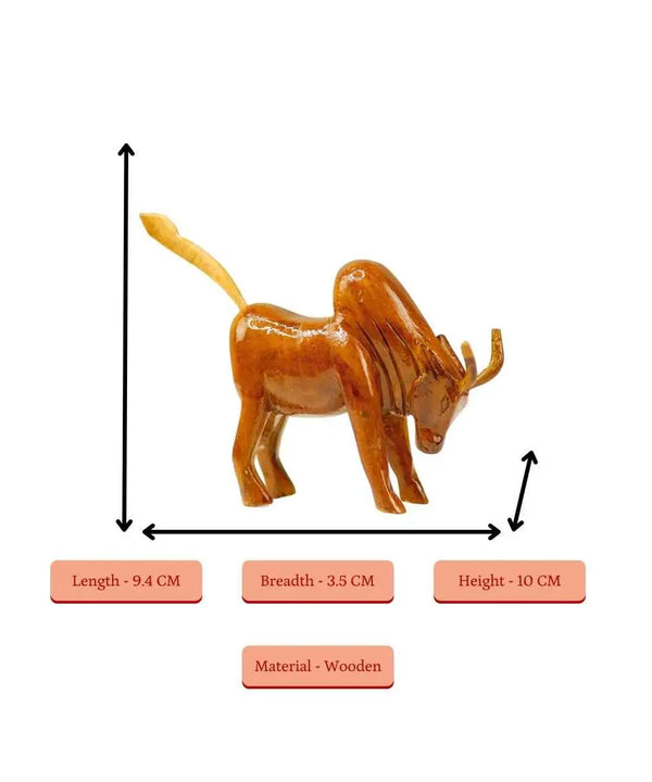 Sowpeace Small Wooden Ox: Artisan Home Decor — image 4