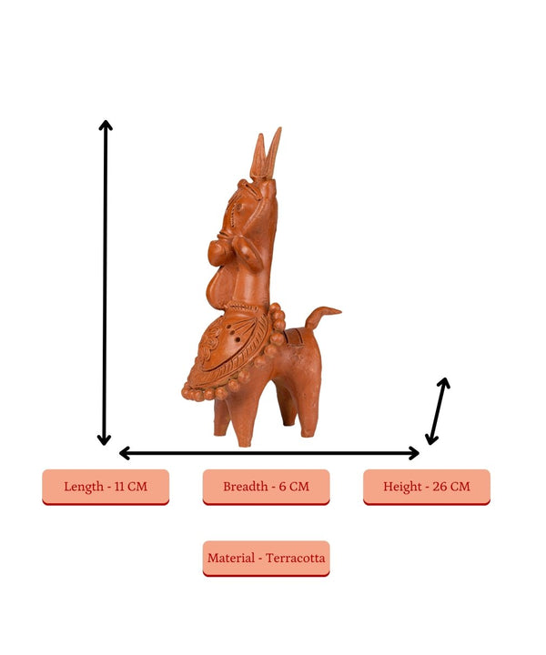 Sowpeace Terracotta Kathakali Horse: Artisan Tabletop Decor — image 4