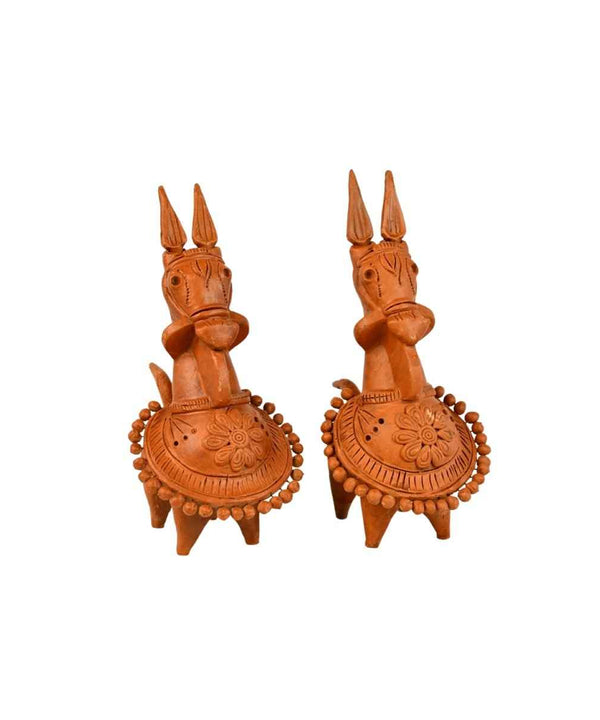 Sowpeace Terracotta Kathakali Horse: Artisan Tabletop Decor — image 7
