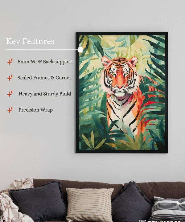 Sowpeace Tiger Canvas Wall Art: Premium Home Decor Print with Frame — image 6