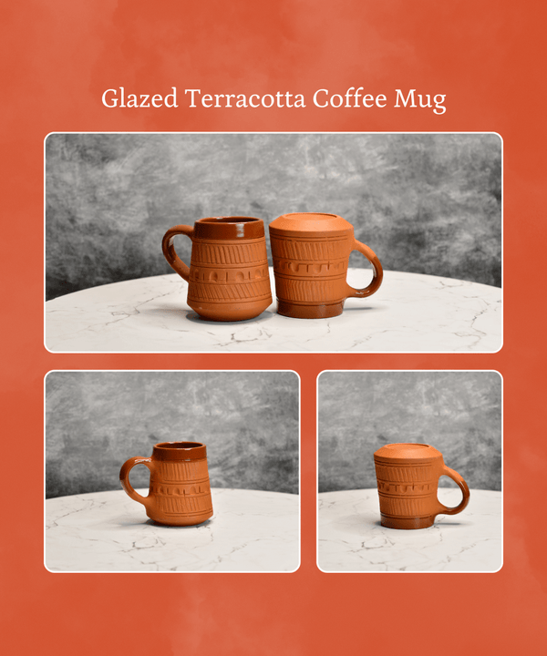 Sowpeace Traditional Terracotta Coffee Mugs (Set of 2) | Handcrafted Rustic Brown Tea & Coffee Cups for Gifting & Daily Use — image 6
