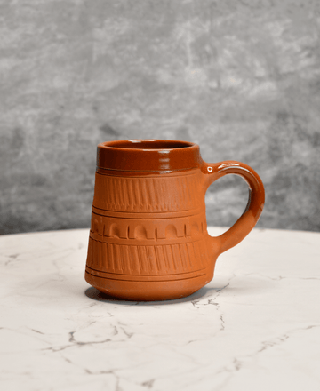 Sowpeace Traditional Terracotta Coffee Mugs (Set of 2) | Handcrafted Rustic Brown Tea & Coffee Cups for Gifting & Daily Use — alternate view