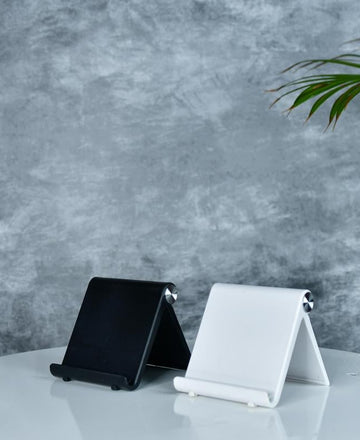 Sowpeace Trendy Adjustable Silver Tablet Stand with Black Hinges — alternate view
