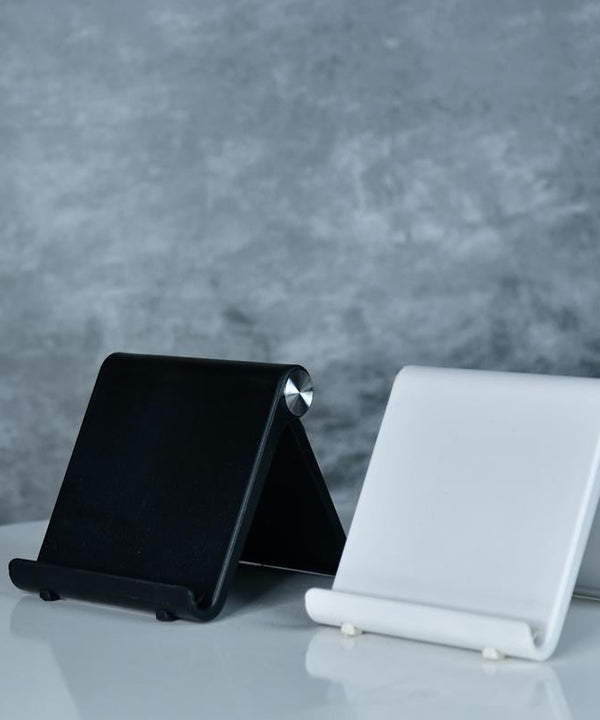 Sowpeace Trendy Adjustable Silver Tablet Stand with White Hinges — image 2