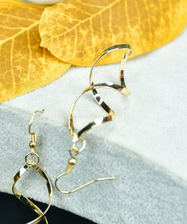 Sowpeace Twisted Gold Stainless Steel Earring Threads | Elegant One‑Size Lightweight Jewelry for Women & Daily Wear — image 2