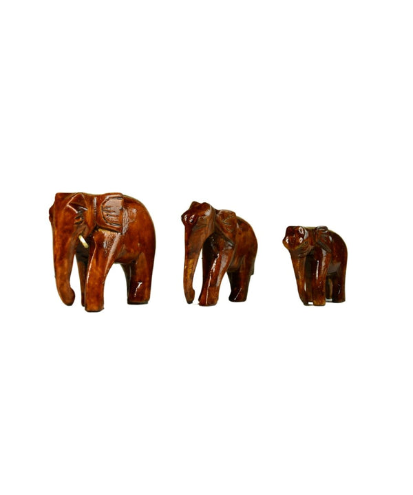 Sowpeace Wooden Descending Elephant Set of 3: Artisan Tabletop Decor — image 7