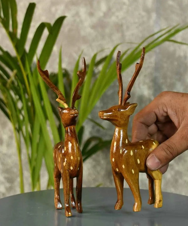 Sowpeace Wooden Dotted Deer: Small Artisan Decor — image 2