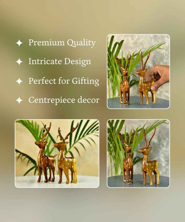 Sowpeace Wooden Dotted Deer: Small Artisan Decor — image 3