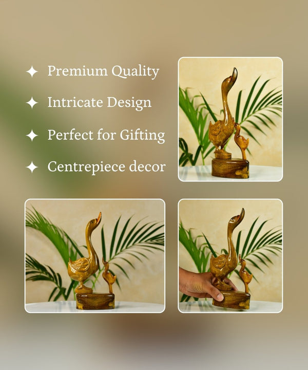 Sowpeace Wooden Duck Set: Artisan Home Decor Accent — image 3