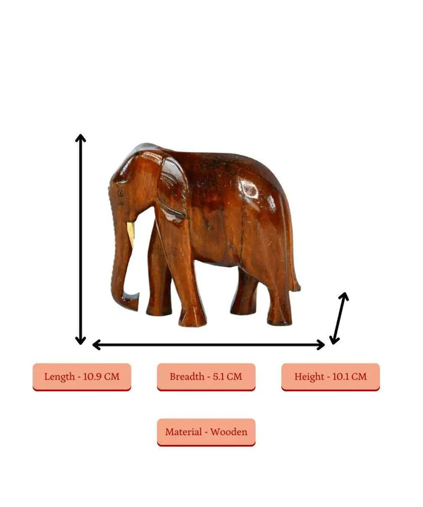 Sowpeace Wooden Elephant: Artisan Tabletop Decor Masterpiece — image 4