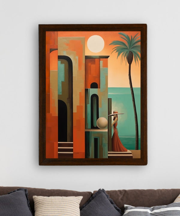 Sowpeace's Handcrafted Premium Boho Sunny Day Art with Frame – Indian-Inspired Canvas Print for Modern and Artistic Home Decor — image 3