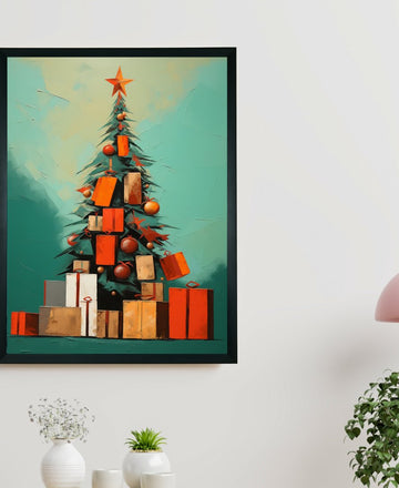 Sowpeace Joy: Handcrafted Tree of Hope Canvas Print – Premium Indian-Inspired Art for Elegant Holiday Decor — alternate view