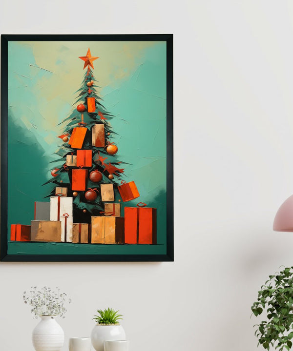 Sowpeace Joy: Handcrafted Tree of Hope Canvas Print – Premium Indian-Inspired Art for Elegant Holiday Decor — image 2