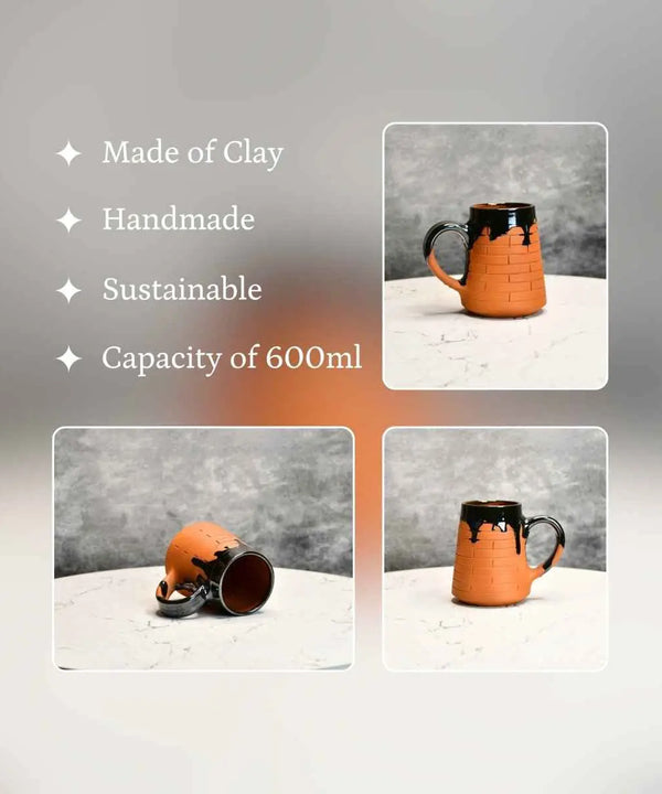 Terracotta Beer Mug: Stylish Home Decor and Kitchenware — image 3