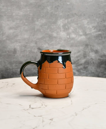 Terracotta Coffee Mug: Artful Fusion for Home and Kitchen — alternate view