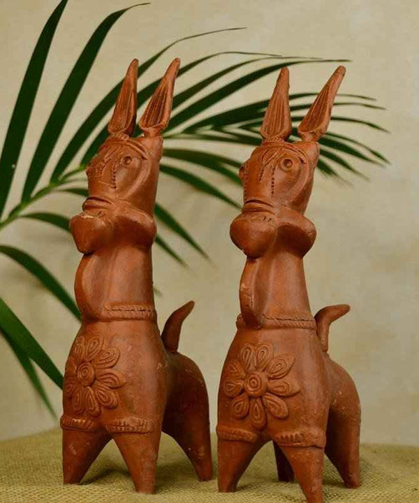 Terracotta Horse: Artisan-Made Tabletop Home Decor Accent — image 2