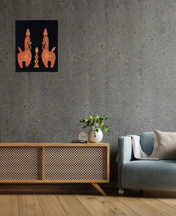 Terracotta Horse Wall Art: Artisan Home Decor — alternate view