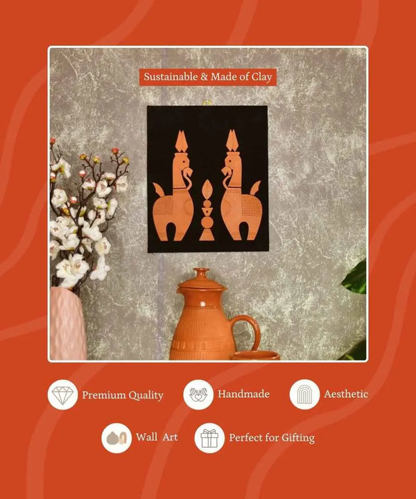 Terracotta Horse Wall Art: Artisan Home Decor — image 3