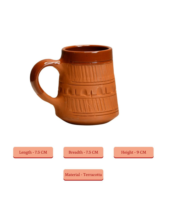 Terracotta Plain Coffee Mug Curved — image 5