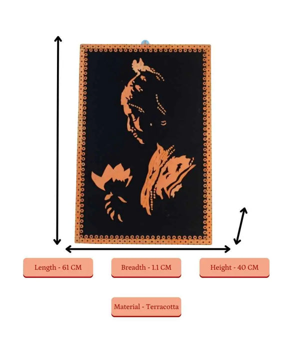 Terracotta Shadowed Lady Wall Art: Artisan Elegance for Home — image 4