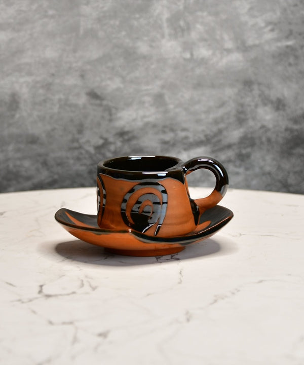 Terracotta Tea Cup Leaf — main view