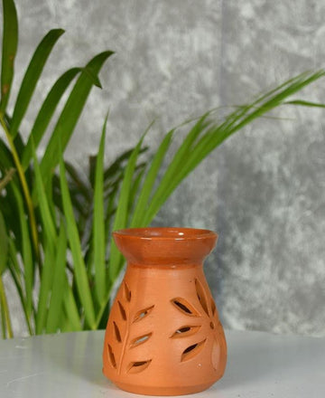 Terracotta Triangle Large Diffuser: Artisan-Made Tabletop Home Decor — alternate view