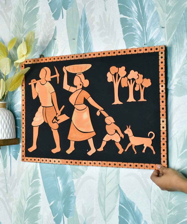 Terracotta Tribal Couple: Artisan Home Decor Statement — image 2