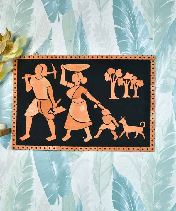 Terracotta Tribal Couple: Artisan Home Decor Statement — main view