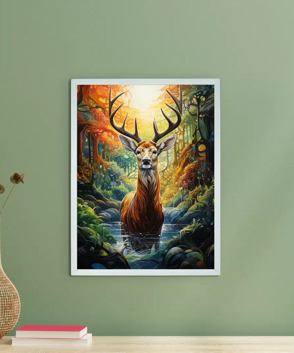 Sowpeace Harmony: Find Your Handcrafted Abstract 12 Singha – Premium Indian-Inspired Canvas Art for Elegant Home Decoration — main view