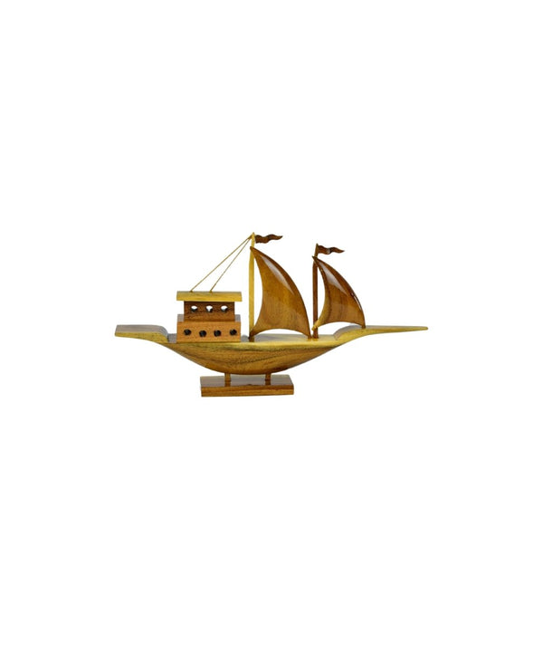Wooden House Boat: Artisan-Crafted Tabletop Elegance — image 7