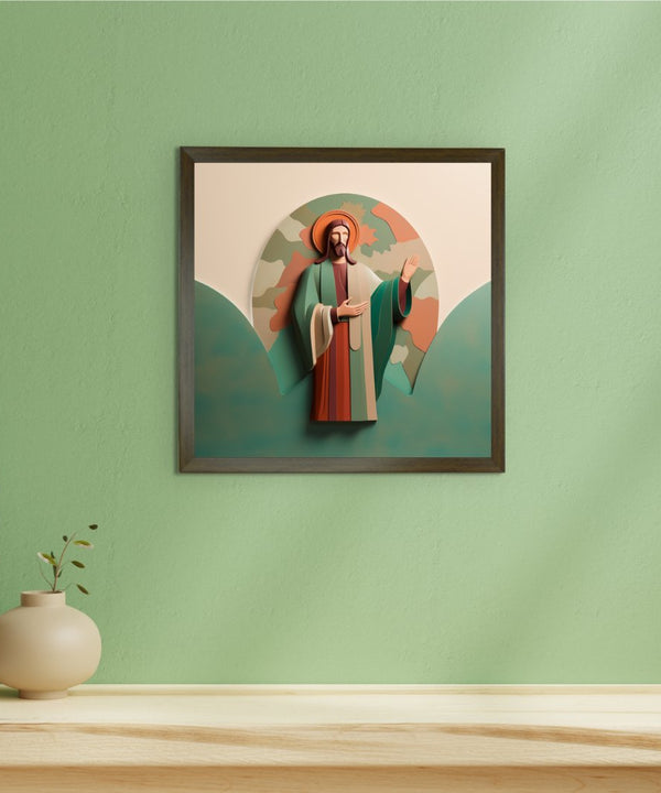 Words of Hope: Sowpeace's Premium Jesus Wall Art Canvas – Handcrafted Indian-Inspired Art for Stylish and Faithful Home Decor — image 3